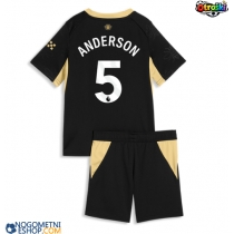 Otroški Nogometni dresi Manchester City Elliot Anderson #5 Gostujoči 2026-27 Kratek Rokav (+ Kratke hlače)